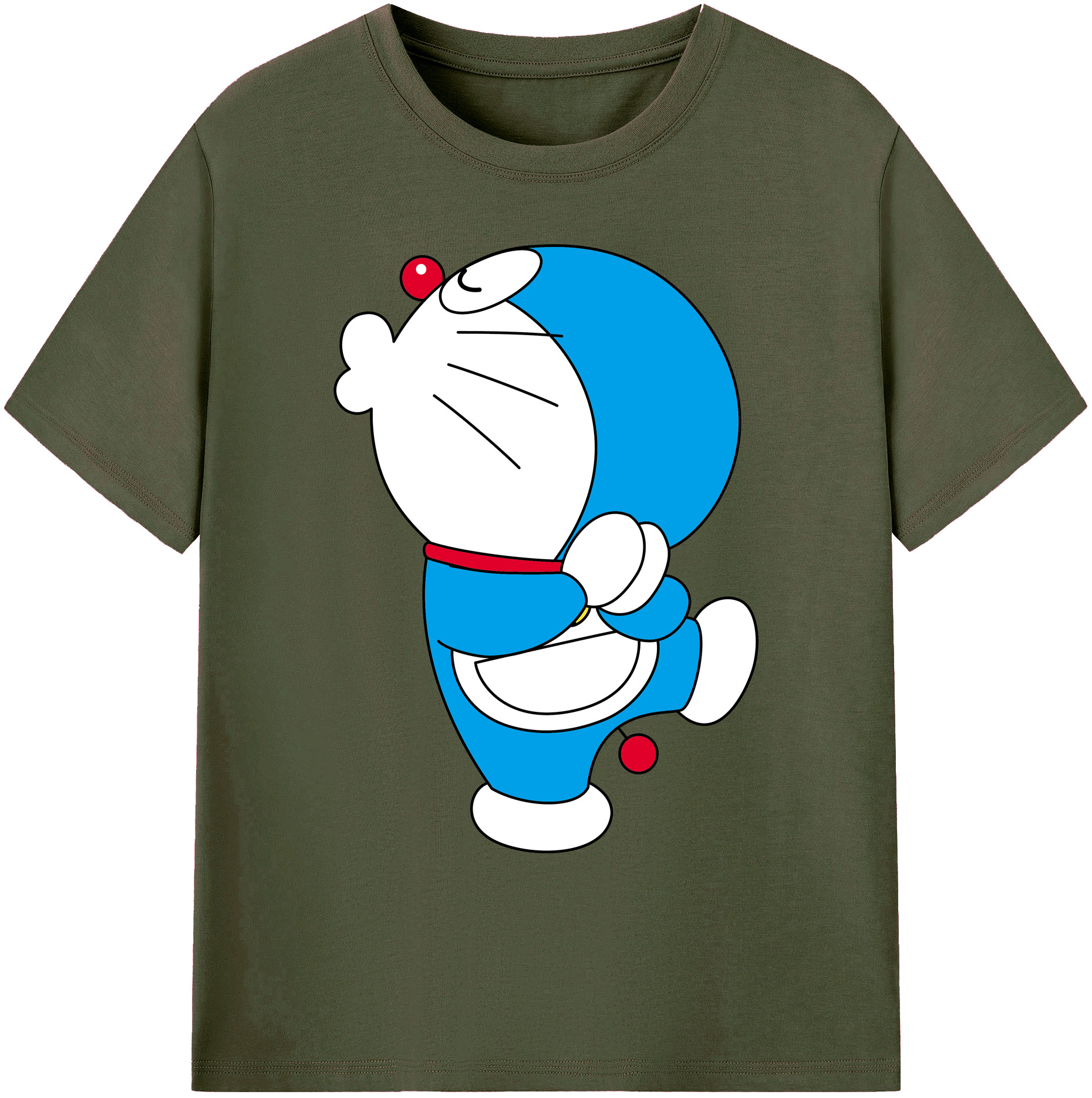 （画像用） ドラえもん Doraemon 綿100％ メンズ半袖Tシャツ｜肌触りやわらか＆通気性